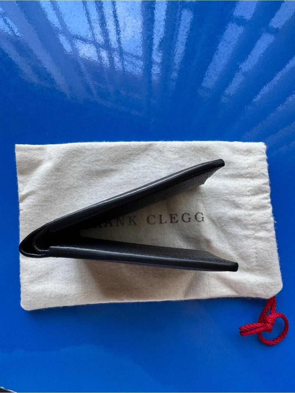 Frank Clegg Chèvre Leather Black Bifold Wallet